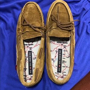 Oliberte suede leather moccasins size 9